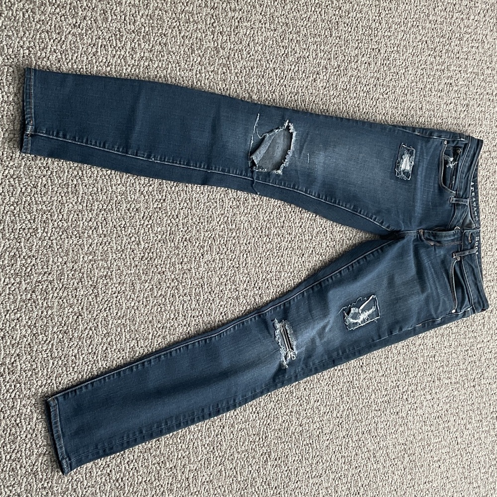 Articles Of Society Dark Blue Distressed Skinny Jeans